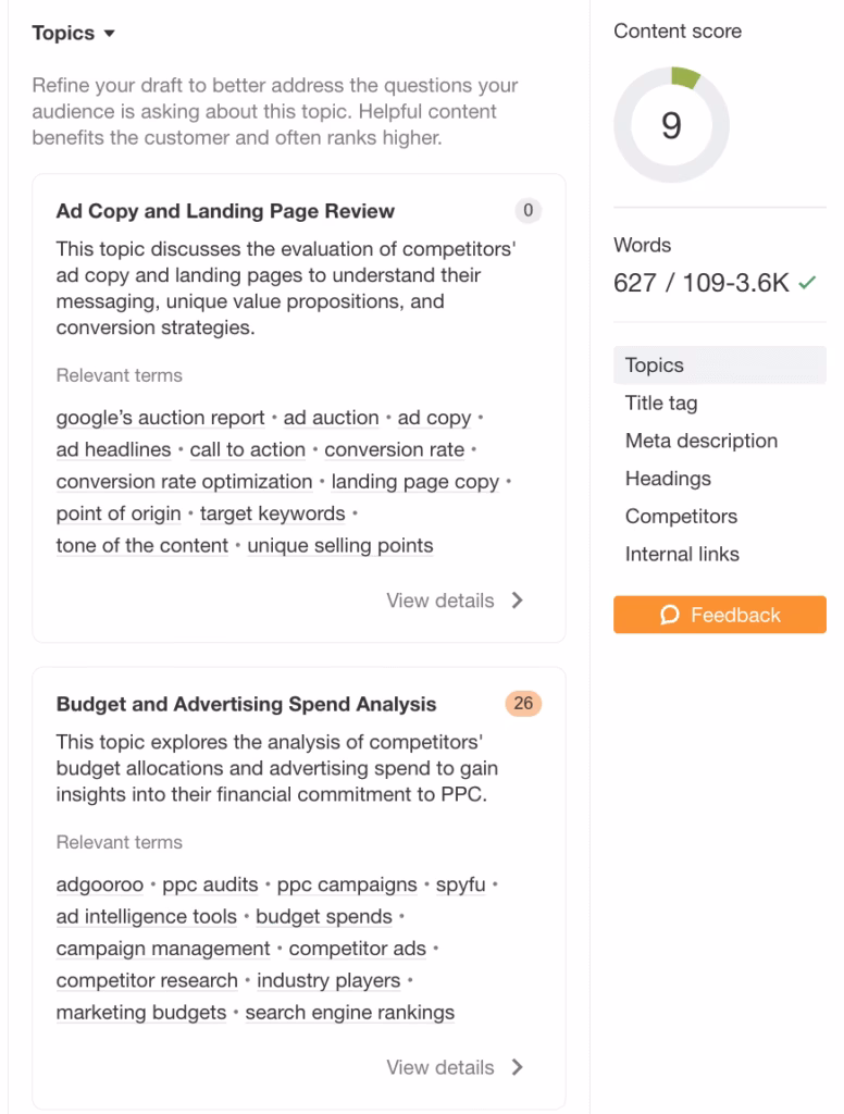 Via Ahrefs Ahrefs content helper AI feature example