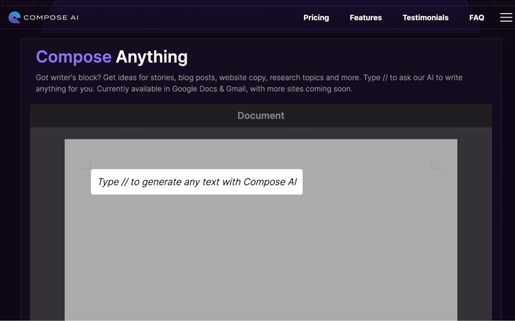 Via Compose AI Compose AI tool