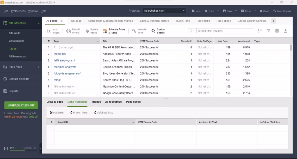 Via SEO PowerSuite seo powersuite WebSite Auditor migration 1