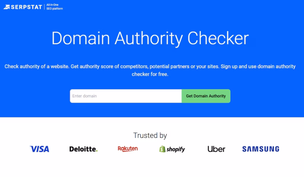 Via Serpstat serpstat domain authority checker