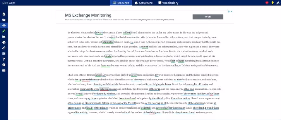 Via Capterra slickwrite editor