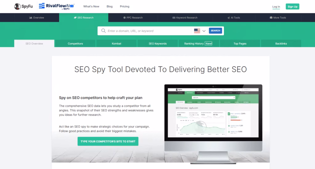 Via SpyFu SpyFu SEO Spy tool